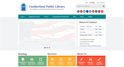 Desktop Screenshot of cumberlandlibrary.org