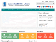 Tablet Screenshot of cumberlandlibrary.org